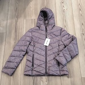 NWT Wantdo womens Duck‎ Down Puffer packable jacket size Small Gray lightweight